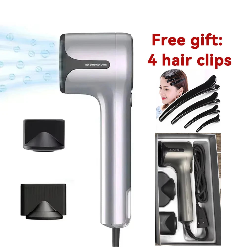 Professional Bladeless Negative Ion Hair Dryer – 1500W High-Power High-Speed, Salon-Level Styling Tool, with Free Hair  Clips