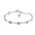 Charm 925 sterling silver exquisite sparkling star circular charm bracelet for women's New Year exquisite jewelry