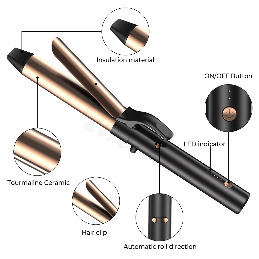Automatic Rotating Curling Iron Wand 32mm Hair Curler Professional Hair Styler Salon Curls and Waves Ceramic Hair Waver Iron