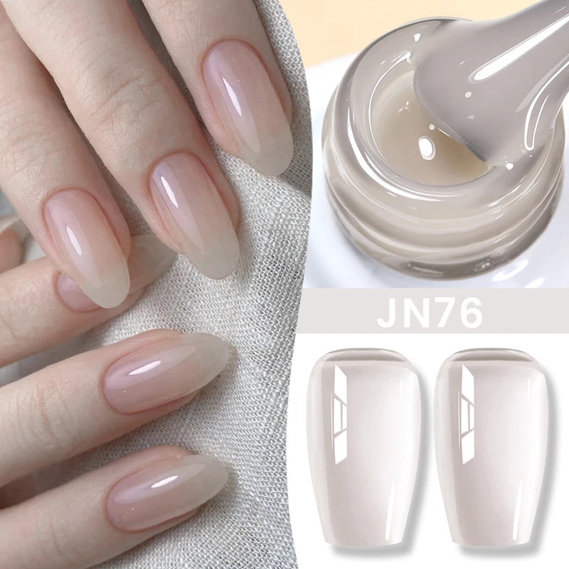 BORN PRETTY 10ml Jelly Nude Gel Nail Polish 50 Colors Semi Transparent Nail Art Nail Supplies Soak off UV LED Nails Gel Varnish