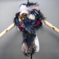 Fashion Real Fox Fur Scarf Collar Fur Ring Muffler Women Fur Stole Neck Warmer Scarf Shawl Cape Men For Lover Christmas Gift