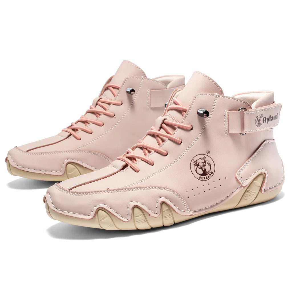 FLYLAND  Women's Fashion Sneakers Outdoor Leisure Ankle Boots Comfortable Driving Work Shoes