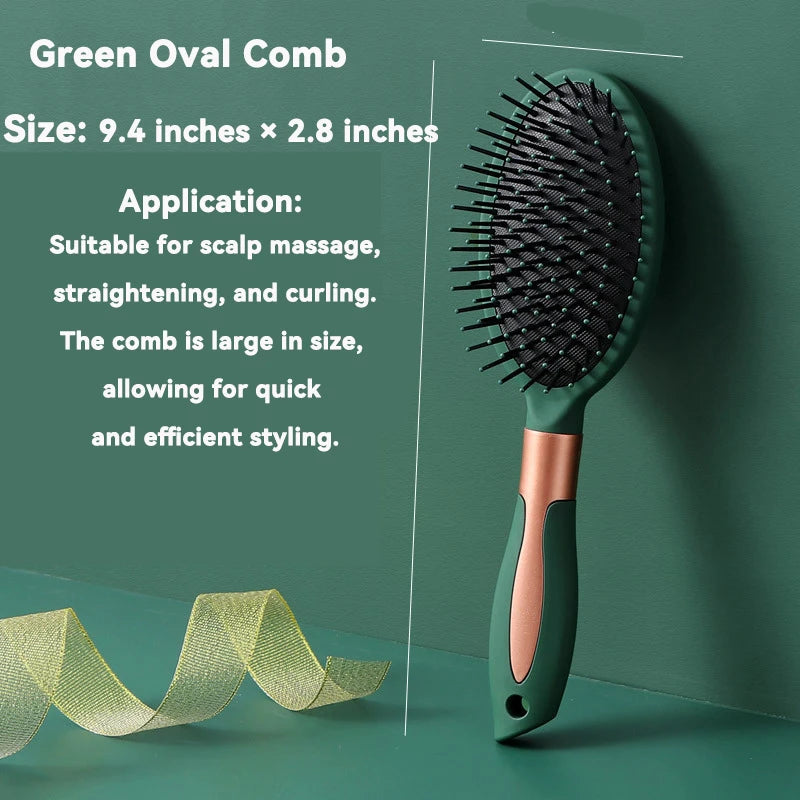 Massage combs with air cushions, various types, suitable for ladies' fluffy, smooth and straight long hair.