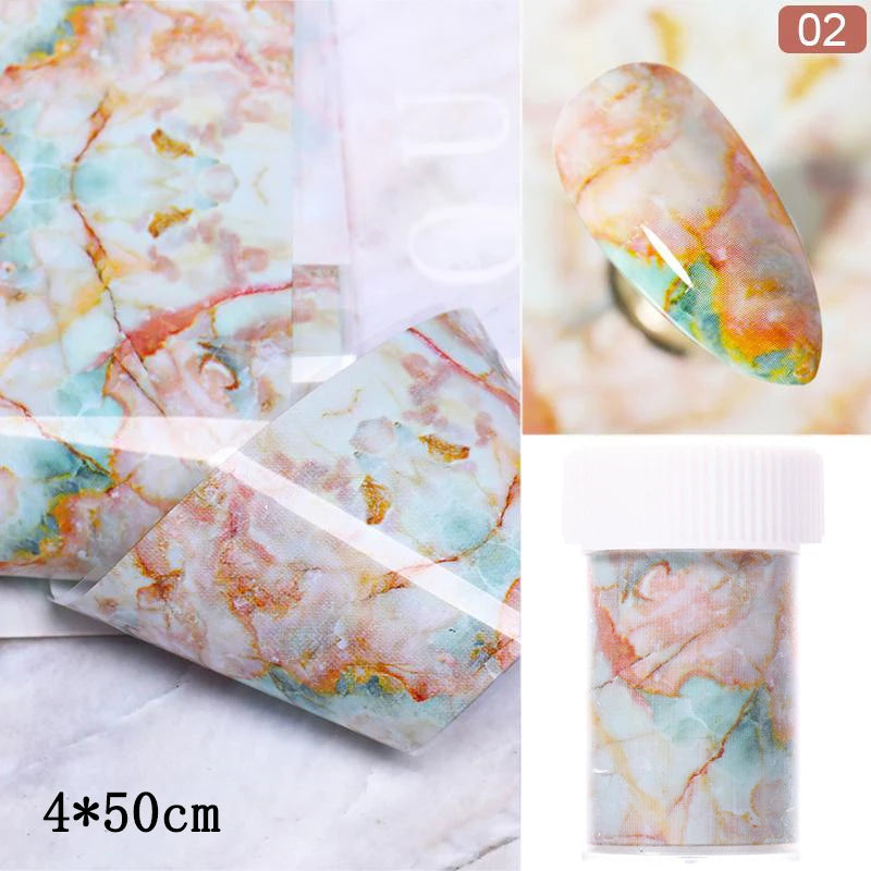 Nail Sticker Marble Pattern Nail Foil Nail Art Transfer Decals Slider Nail Water Decal Design Accessories Manicures Decorations