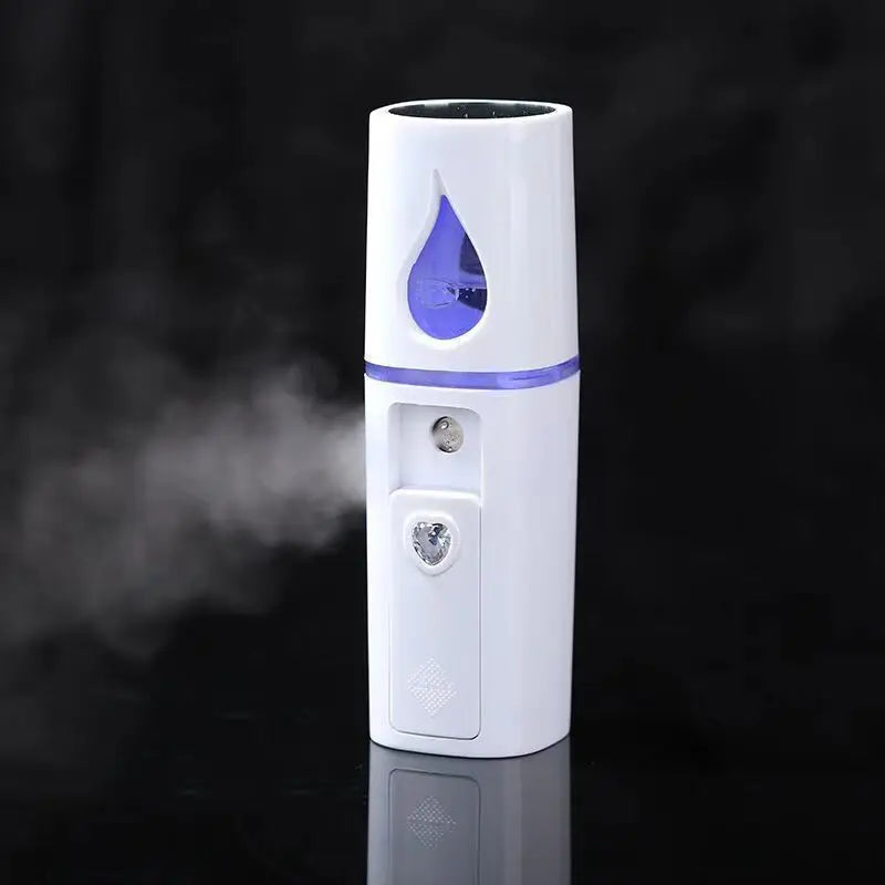 Nano Facial Mister Portable Mist Sprayer with Mirror Mini Cool Mist Spray for Skin Care Facial Body Moisturized