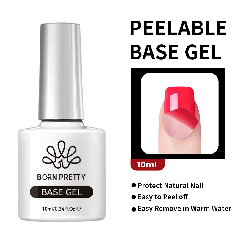 BORN PRETTY Transfer Foil Nail Gel Polish Semi-Permanant Varnish For Adhesive Sticker Nail Glue Soak Off UV LED Gel Nail Art Man