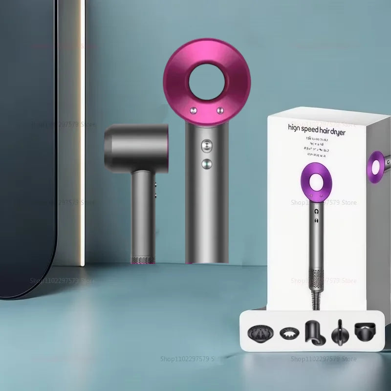 Professional negative ion hair dryer for home high-speed leafless constant temperature hair dryer quickly drying with curly nozz