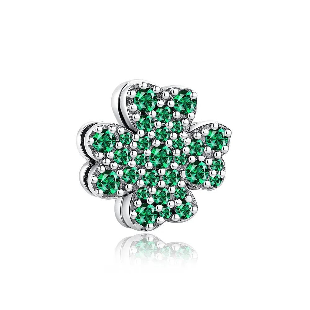 925 Sterling Silver Charms Beads Original Reflections Clip Heart Clover Crown Charm Fit Brand Bracelets Jewelry For Women