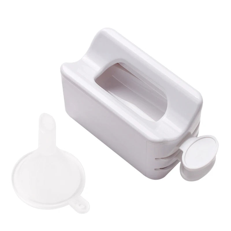 1PC Double Layer Glitter Powder Recycling Box White Color Nail Art ManicureTools For DIY Nail Storage Portable Container 2022