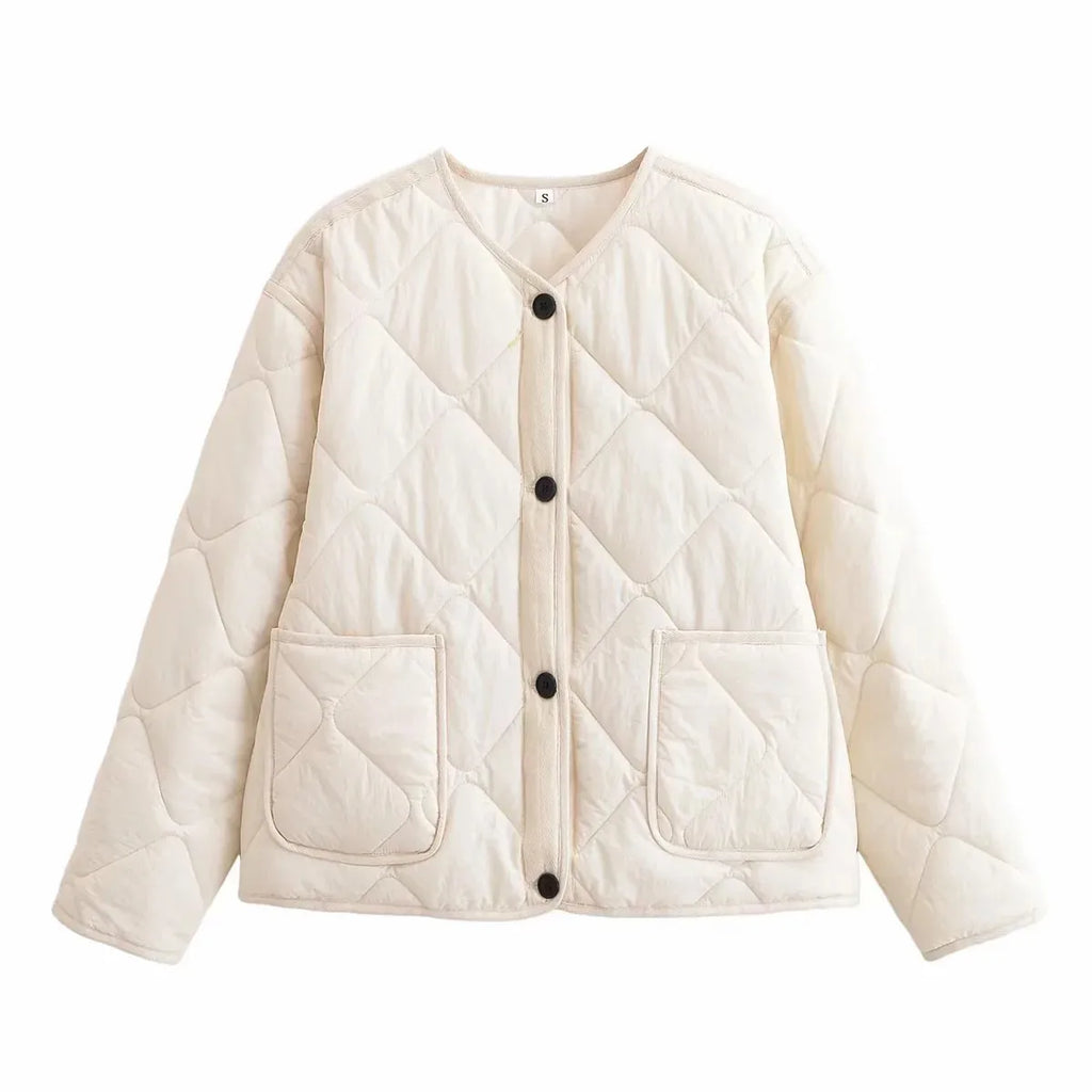 Women 2025 Autumn Solid Single-breasted Jacket Fashion Autumn Winter Long Sleeve Coat Versatile Comfortable Short Coat