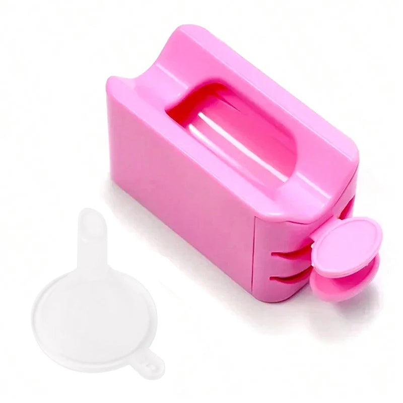 1PC Double Layer Glitter Powder Recycling Box White Color Nail Art ManicureTools For DIY Nail Storage Portable Container 2022