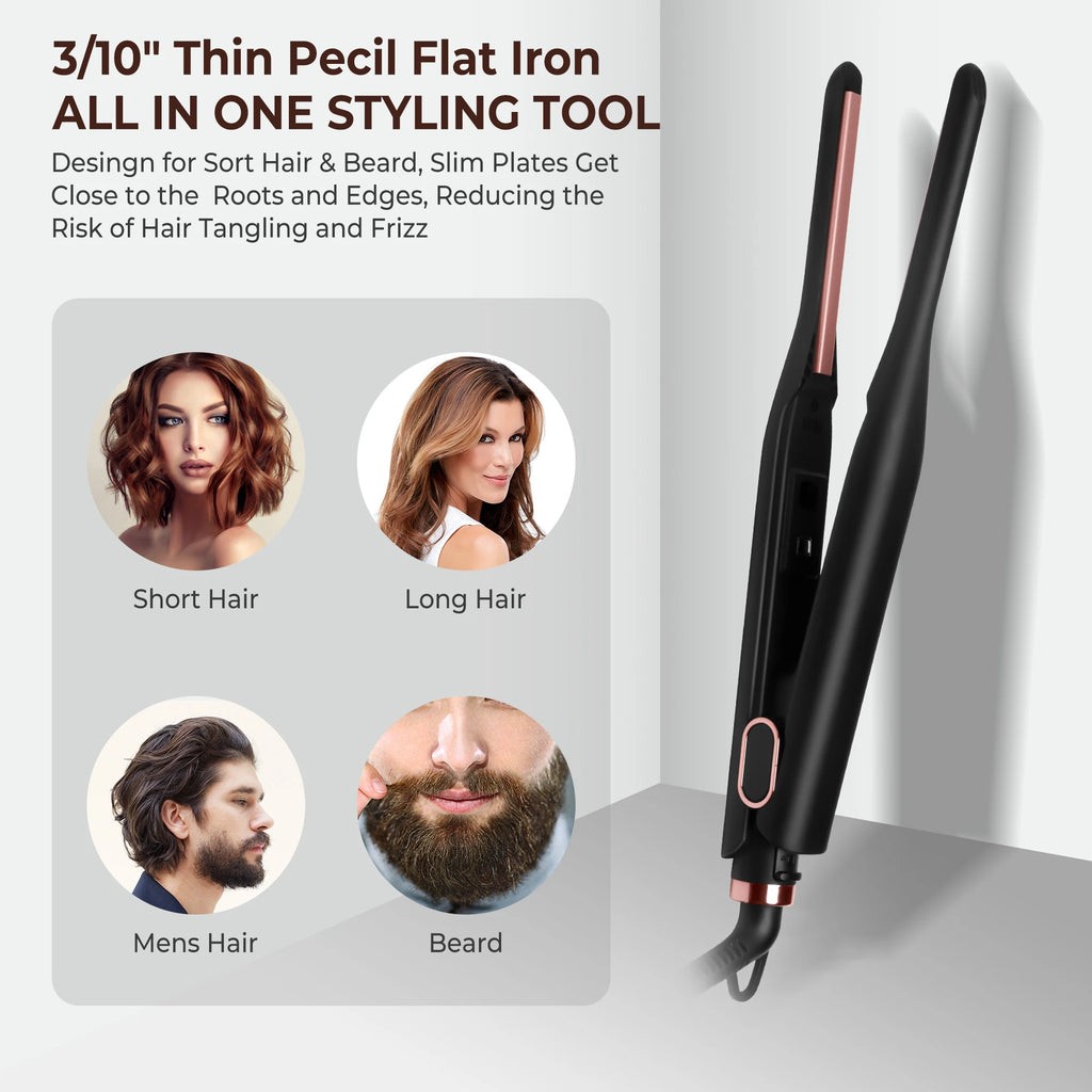 Mini Hair Straightener Curling Iron Hair Curler Wand Professional Curly Ceramic Electric Salon Styling Tool Small Crimping