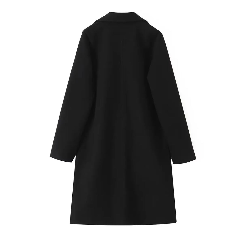 2025 women's wear  new European style women's wear new fashion casual temperament simple cloth coat coat wool coat
